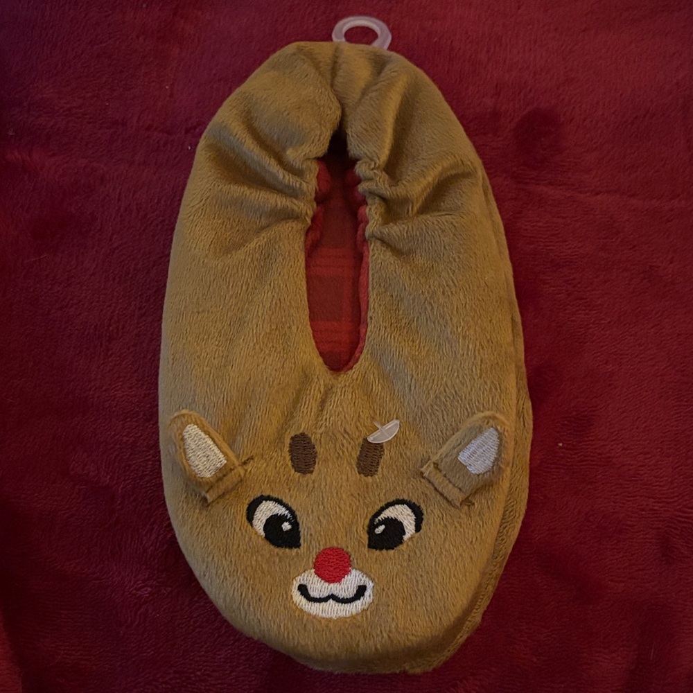 Brown Reindeer Slippers